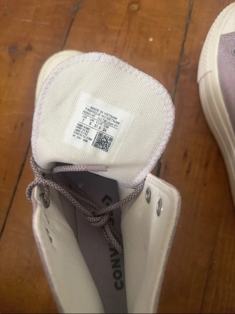 Converse Lavender High-Top Platform Sneakers - Picture 6 of 6